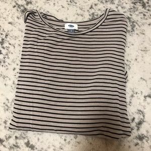 Black and white long sleeve top